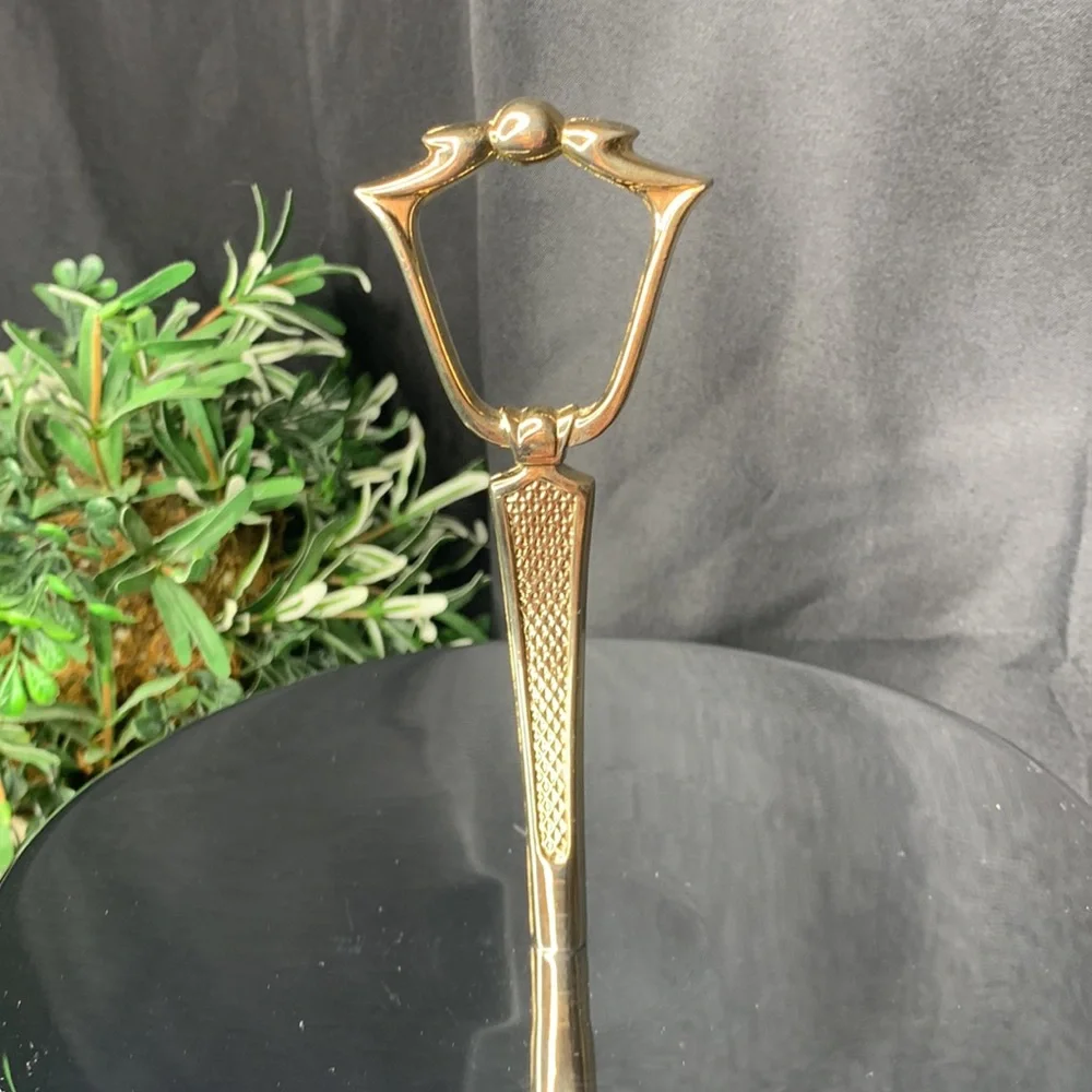 Beautiful vintage chrome KROMEX 2 tiered silver tray with gold tone handle - Picture 4 of 8